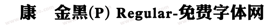 華康儷金黑(P) Regular字体转换